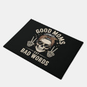 Good Moms Say Bad Words Funny ドアマット (アングル)