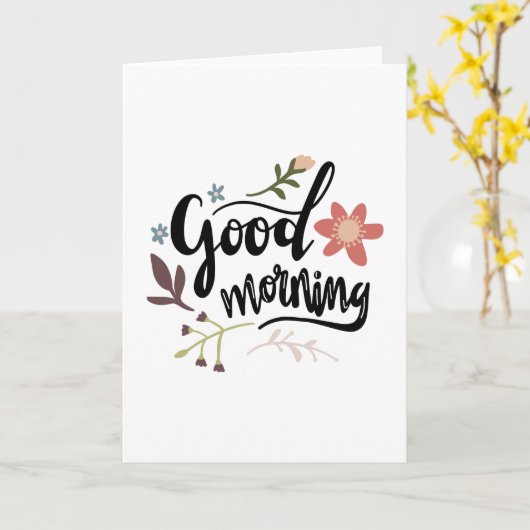 Good morning カード (黄色い花)