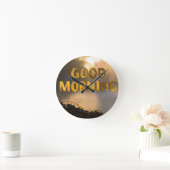 Good morning ラウンド壁時計 (ホーム)