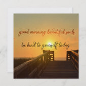 GOOD MORNING 5.25 x 5.25カード 招待状 (正面/裏面)