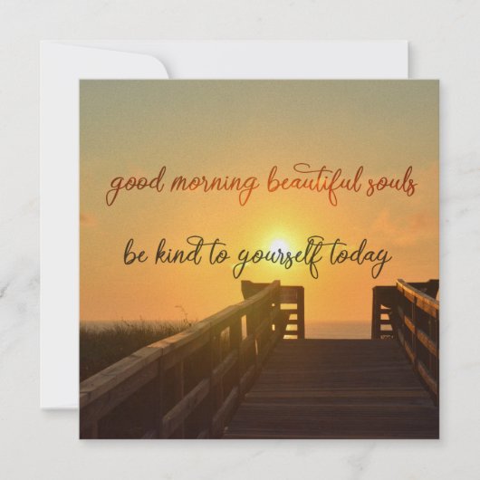 GOOD MORNING 5.25 x 5.25カード 招待状 (正面)