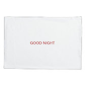 Good Morning and Good Night Red Text Pillowcases 枕カバー (裏面-左)