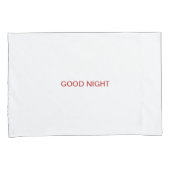Good Morning and Good Night Red Text Pillowcases 枕カバー (正面右)