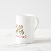 Good Morning - Be Leaf in Yourself Mugs ボーンチャイナマグカップ (正面右)