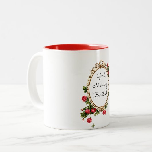 Good morning beautiful ツートーンマグカップ (正面左)