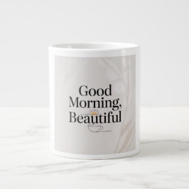 Good Morning, Beautiful Minimalist Mug ジャンボコーヒーマグカップ