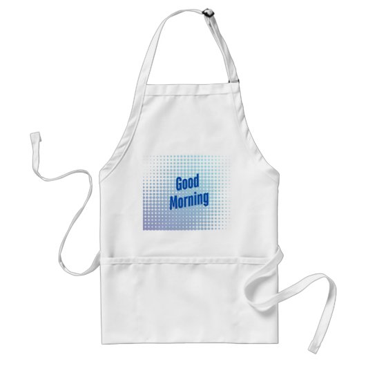 Good Morning Blue Dots スタンダードエプロン (正面)