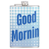 Good Morning Blue Dots フラスク (正面)