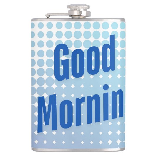 Good Morning Blue Dots フラスク (正面)