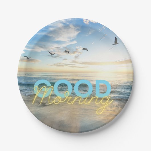 Good Morning Blue Sky ペーパープレート (正面)