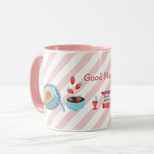 Good Morning breakfast table マグカップ (正面左)