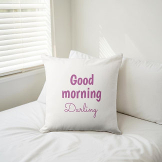 Good Morning Darling Personalized Accent Pillow クッション