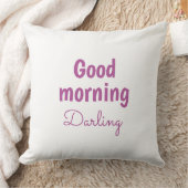 Good Morning Darling Personalized Accent Pillow クッション (ブランケット)