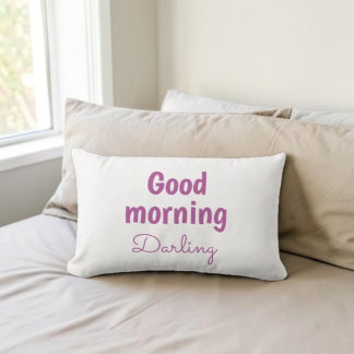 Good Morning Darling Personalized Lumbar Pillow ランバークッション