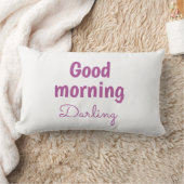 Good Morning Darling Personalized Lumbar Pillow ランバークッション (ブランケット)