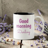 Good Morning Darling Personalized Romantic Coffee  コーヒーマグカップ