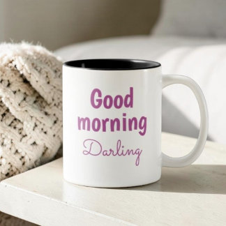 Good Morning Darling Personalized Romantic Coffee  コーヒーマグカップ