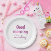 Good Morning Darling Romantic Paper Plates ペーパープレート (パーティー)