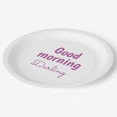 Good Morning Darling Romantic Paper Plates ペーパープレート (アングル)