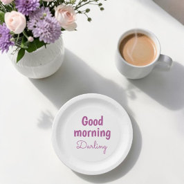 Good Morning Darling Romantic Paper Plates ペーパープレート