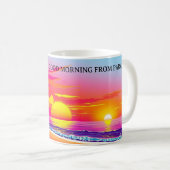 Good Morning From Paradise Tropical Sunset Wrap コーヒーマグカップ (正面右)