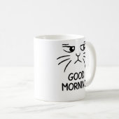 Good Morning – Grumpy Cat Face Coffee Mug コーヒーマグカップ (正面右)