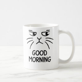 Good Morning – Grumpy Cat Face Coffee Mug コーヒーマグカップ