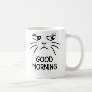 Good Morning – Grumpy Cat Face Coffee Mug コーヒーマグカップ