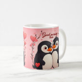 Good Morning Love - Penguins Valentine's Day Mug コーヒーマグカップ (正面右)