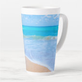 Good Morning Ocean Blue Water Tall Latte Mug カフェラテマグ (右アングル)