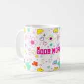 GOOD MORNING PATTERN MUG コーヒーマグカップ (正面左)
