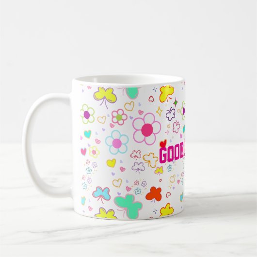 GOOD MORNING PATTERN MUG コーヒーマグカップ (左)