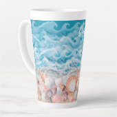 Good Morning Personalized Beach Latte Mug カフェラテマグ (左アングル)