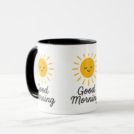 Good Morning smile Mug マグカップ (正面左)
