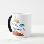 Good Morning Sunrise on Hill – Inspiring Morning モーフィングマグカップ (正面左)