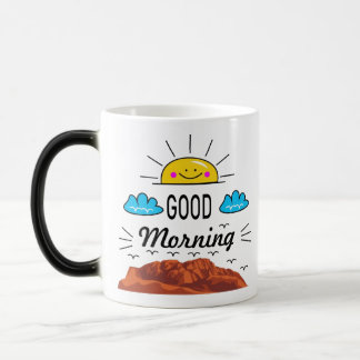 Good Morning Sunrise on Hill – Inspiring Morning モーフィングマグカップ