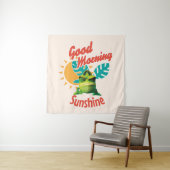 Good Morning Sunshine Funny Chameleon タペストリー (インサイチュ)