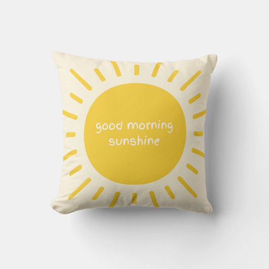good morning sunshine nursery pillow クッション (正面)