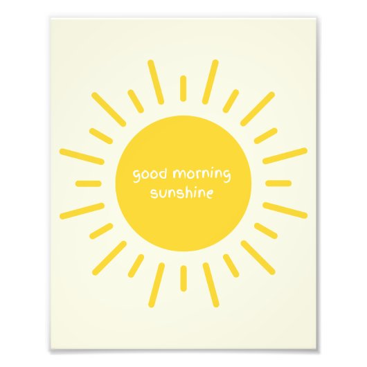 good morning sunshine nursery poster フォトプリント (正面)