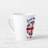 Good Morning UK - Union Jack & London Phone Box カフェラテマグ (左アングル)