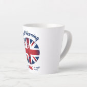 Good Morning UK - Union Jack & London Phone Box カフェラテマグ (右アングル)