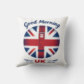 Good Morning UK - Union Jack & London Phone Box クッション (裏面)