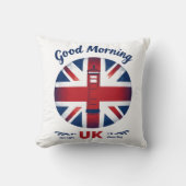 Good Morning UK - Union Jack & London Phone Box クッション (正面)
