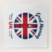 Good Morning UK - Union Jack & London Phone Box ジグソーパズル (横)