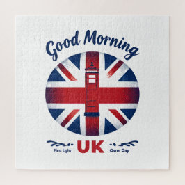 Good Morning UK - Union Jack & London Phone Box ジグソーパズル