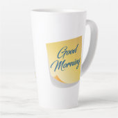 Good Morning Yellow Note Coffee Mug カフェラテマグ (右アングル)