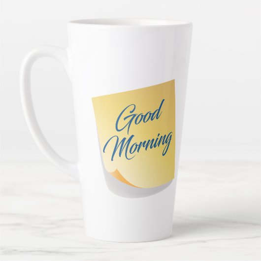 Good Morning Yellow Note Coffee Mug カフェラテマグ (左)
