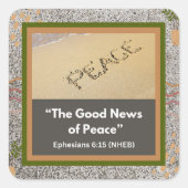 Good New of Peace – スクエアステッカー スクエアシール (正面)