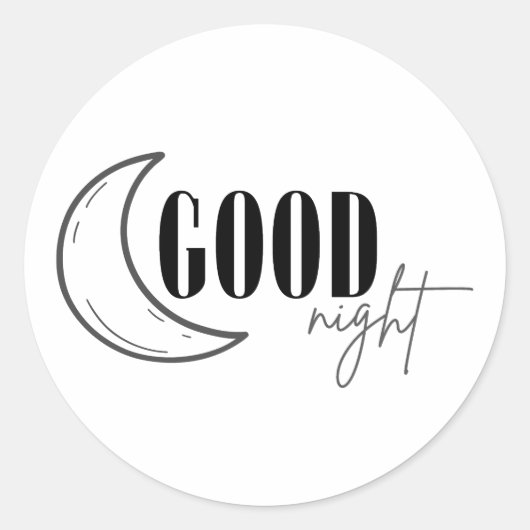 Good night ラウンドシール (正面)
