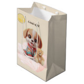 Good Night Cozy Puppy Gift Bag ミディアムペーパーバッグ (正面アングル)